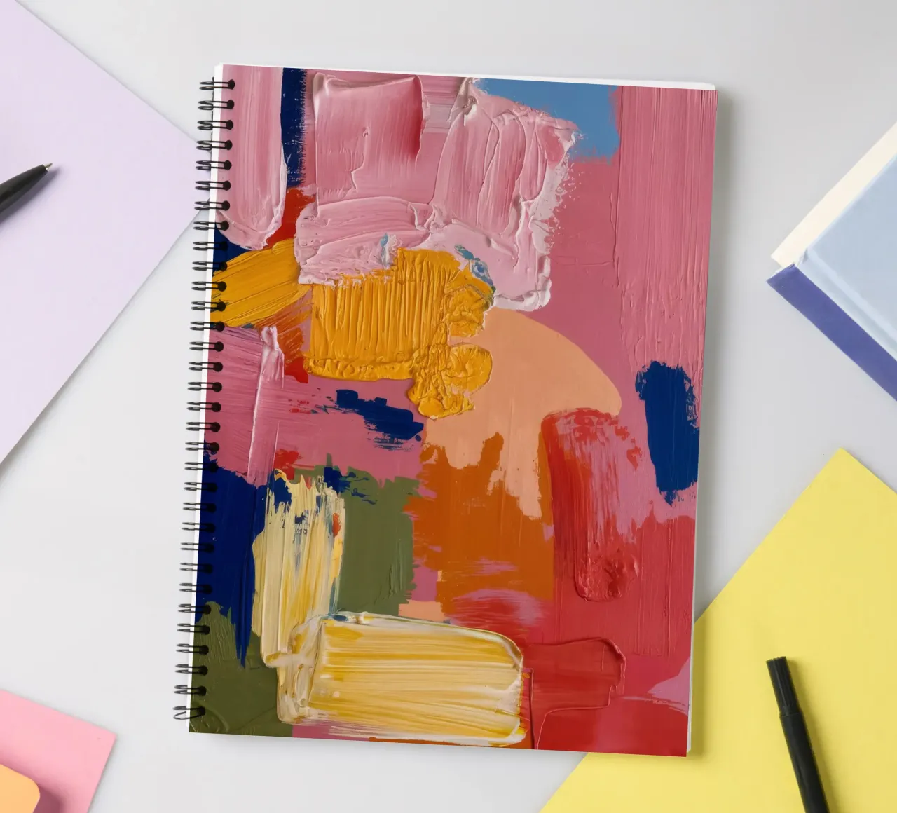 Impasto Color Blocks spiral notebook by Sublime Layers
