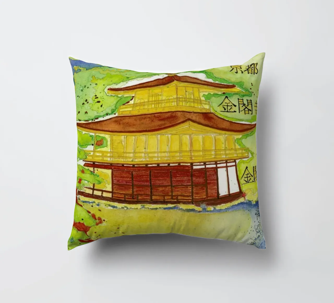 Bartusch-Goger - Kinkaku (Temple of the Golden Pavilion) cuscino da ARTOTHEK