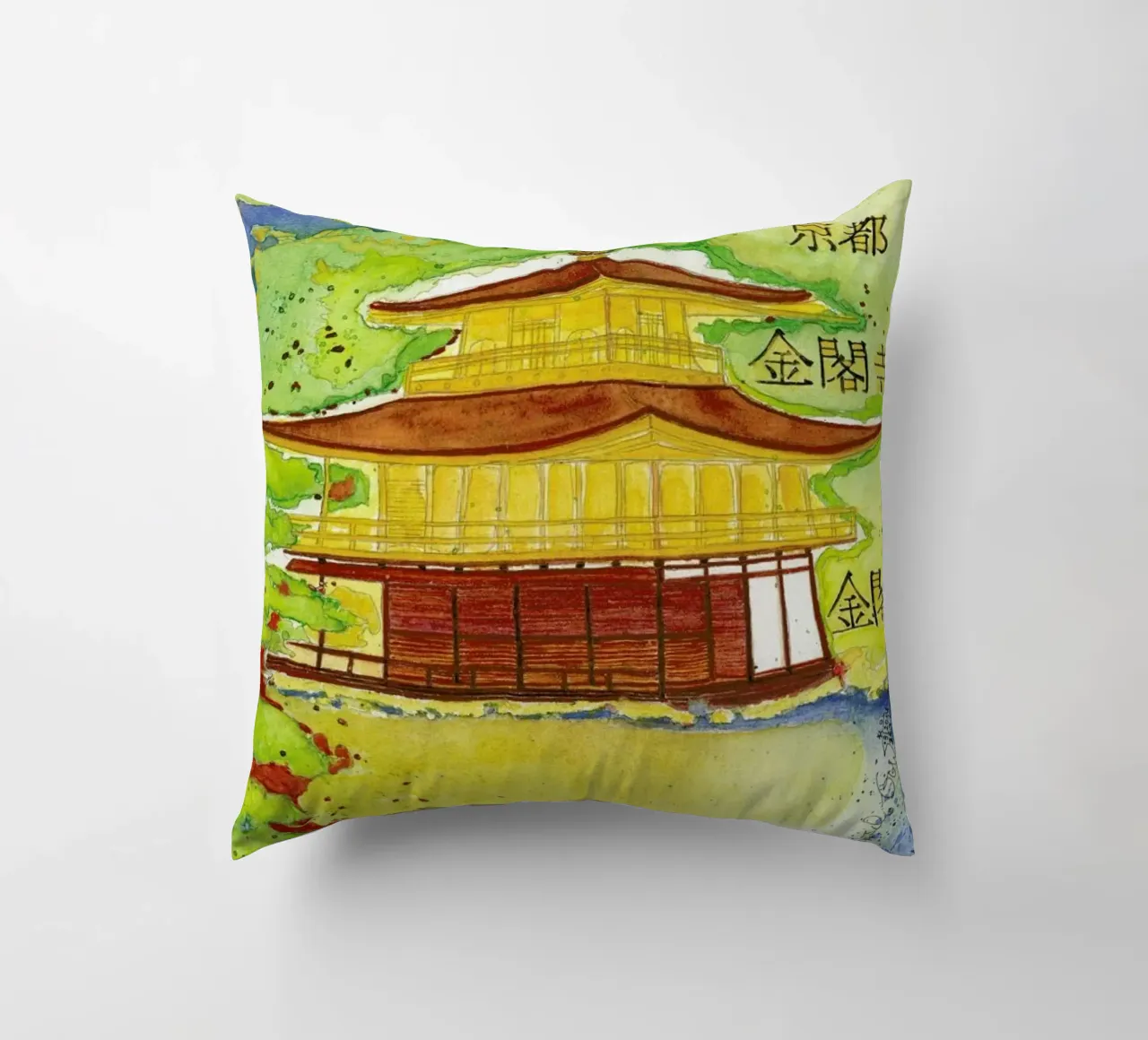 Bartusch-Goger - Kinkaku (Temple of the Golden Pavilion) cuscino da ARTOTHEK