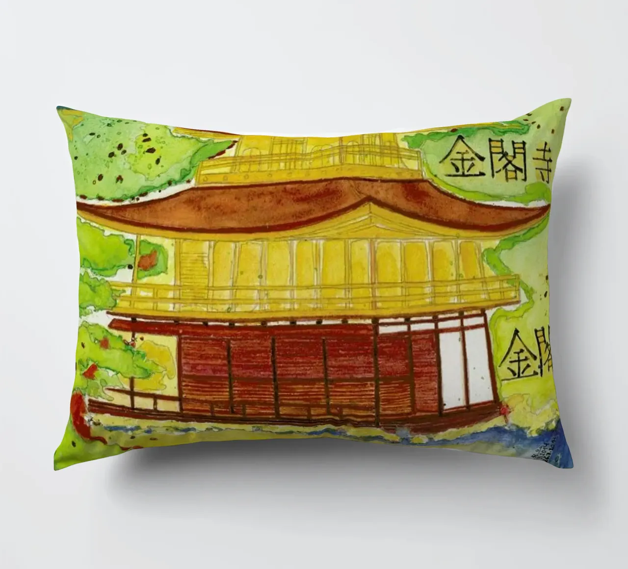 Bartusch-Goger - Kinkaku (Temple of the Golden Pavilion) cuscino da ARTOTHEK