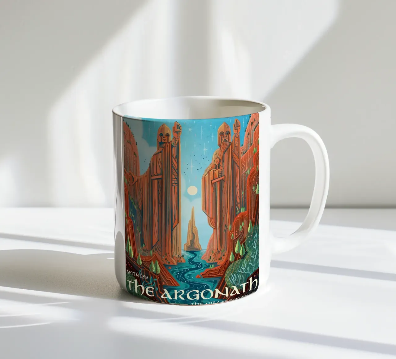 Testimone Argonath I pilastri dei re tazza in ceramica da Junkie Movie