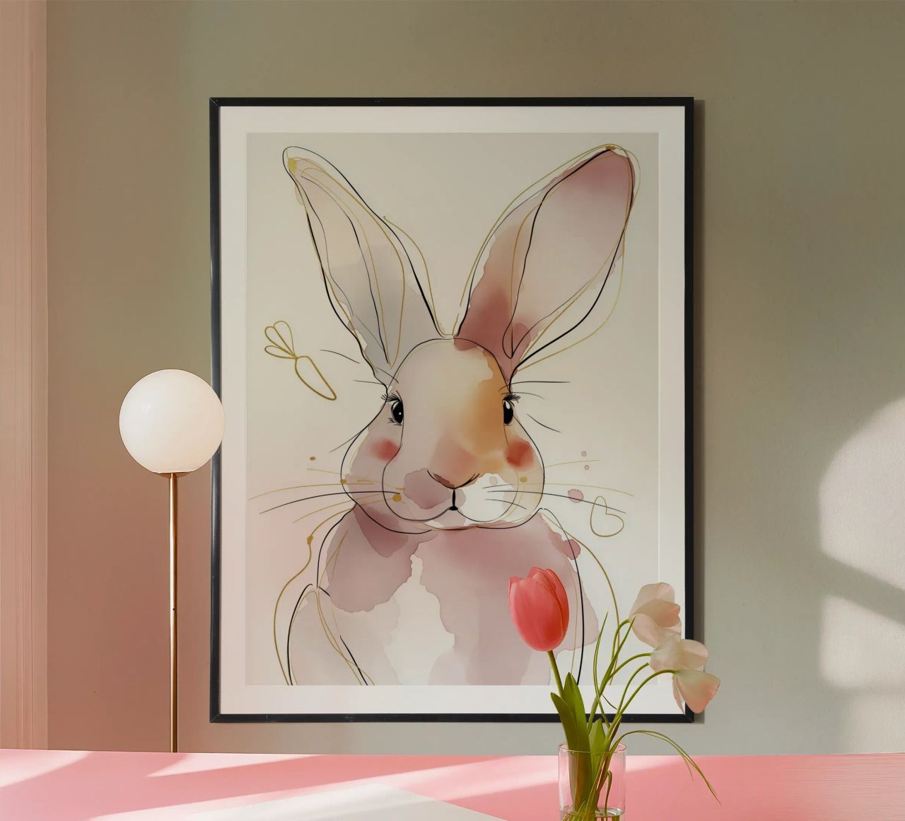 Kaninchen Kinderstube Poster von Imagine