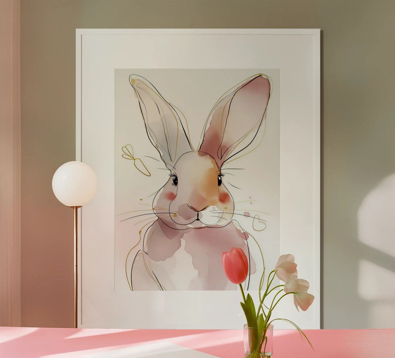 Kaninchen Kinderstube Poster von Imagine