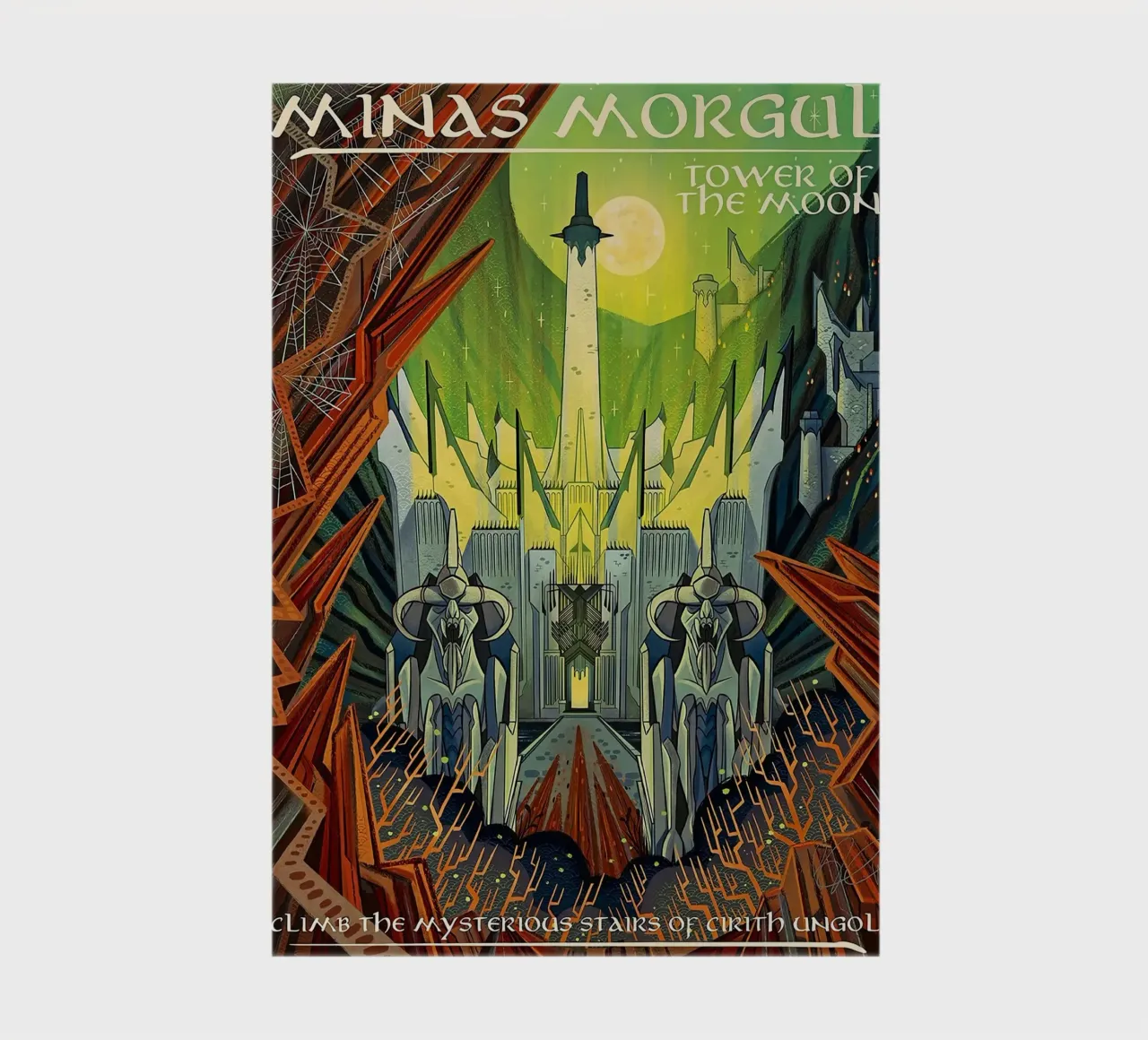 Minas Morgul Tower of the Moon notebook by Junkie Movie