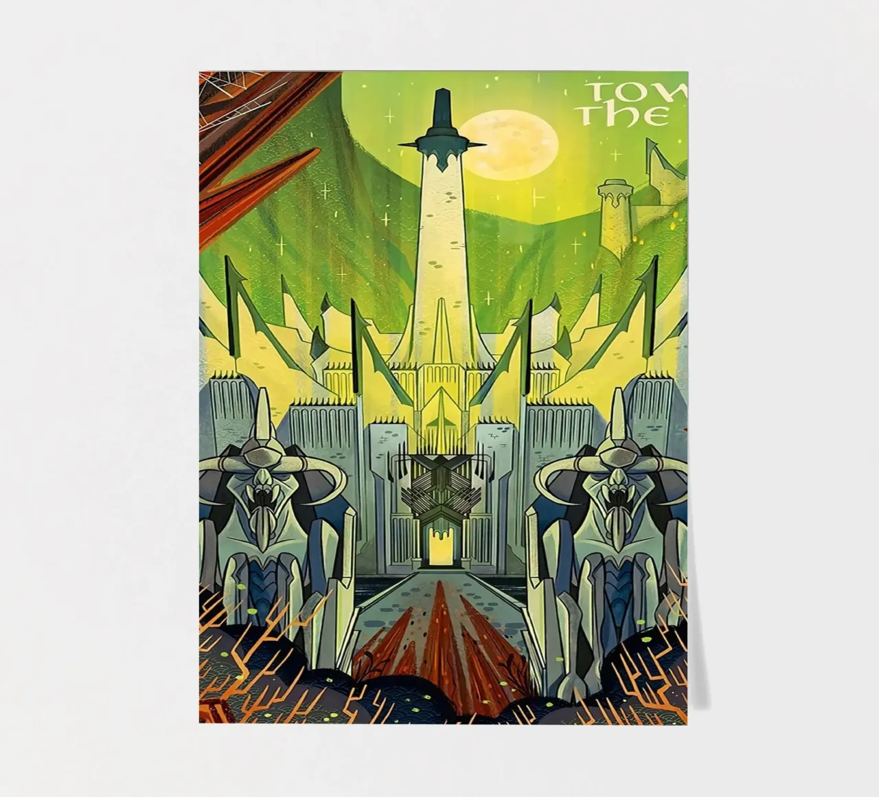 Minas Morgul Tower of the Moon sticker sheet by Junkie Movie