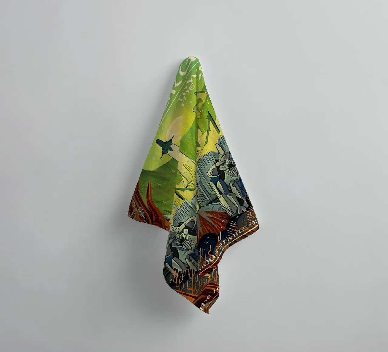 Minas Morgul Tower of the Moon towel by Junkie Movie