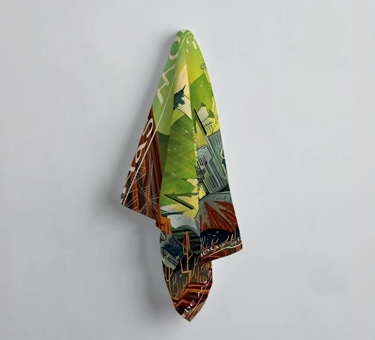 Minas Morgul Tower of the Moon towel by Junkie Movie