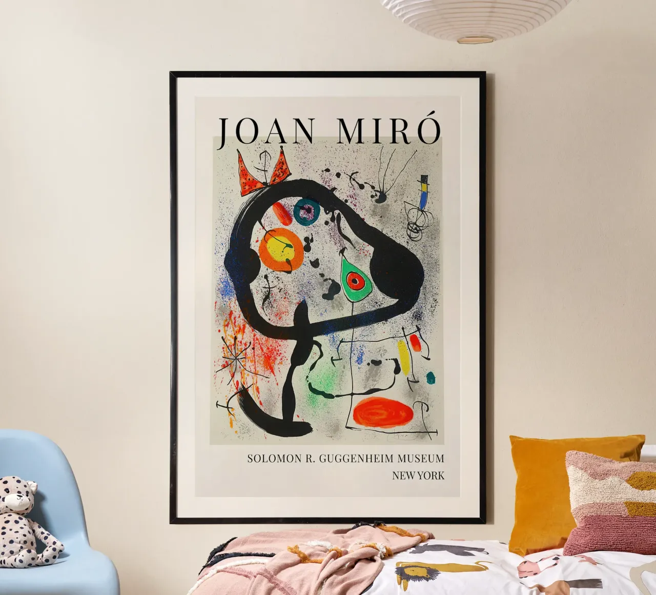 Manifesto d'arte di Joan Miro Vintage poster con telaio in alluminio da phillipp veisenberg