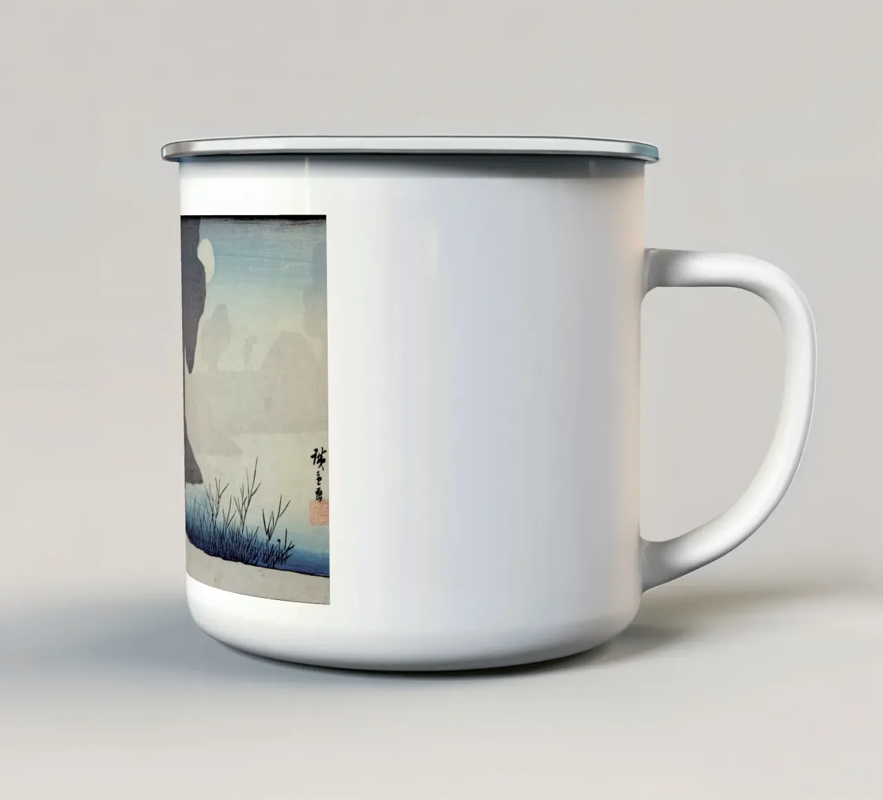 Hiroshige - Miyanokoshi, Station 27 tazza in smalto da ARTOTHEK