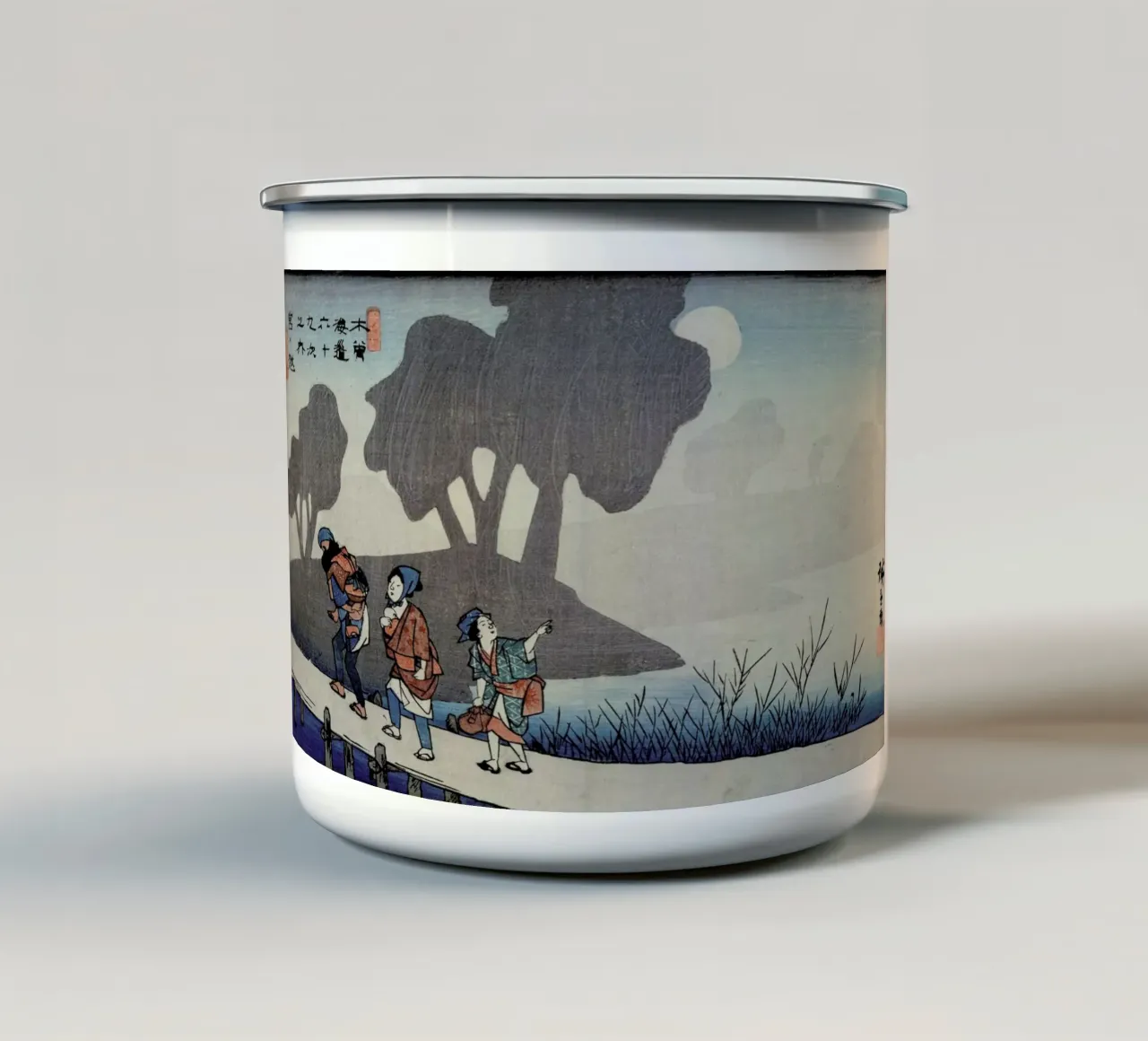 Hiroshige - Miyanokoshi, Station 27 tazza in smalto da ARTOTHEK
