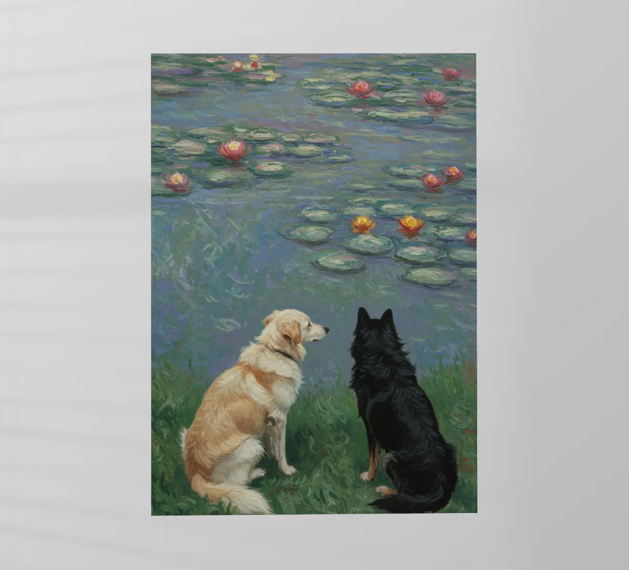 Cani e ninfee di Monet pellicola backlit da Art Center