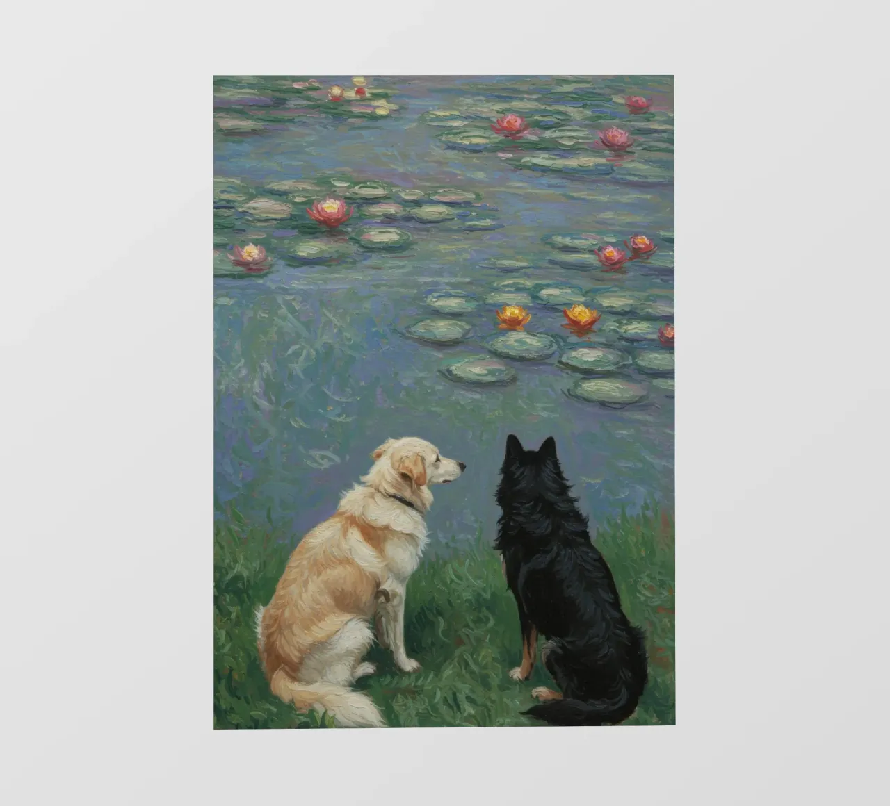 Cani e ninfee di Monet pellicola backlit da Art Center