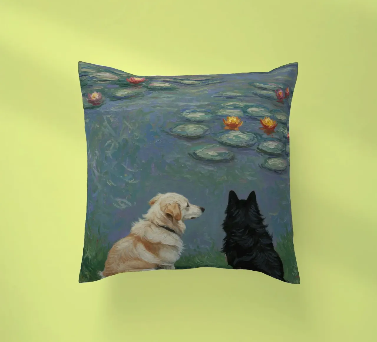 Cani e ninfee di Monet cuscino da Art Center