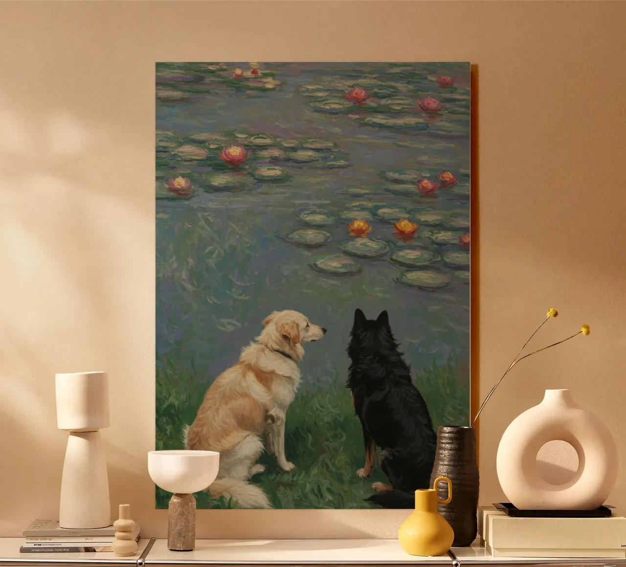 Cani e ninfee di Monet plexiglass da Art Center