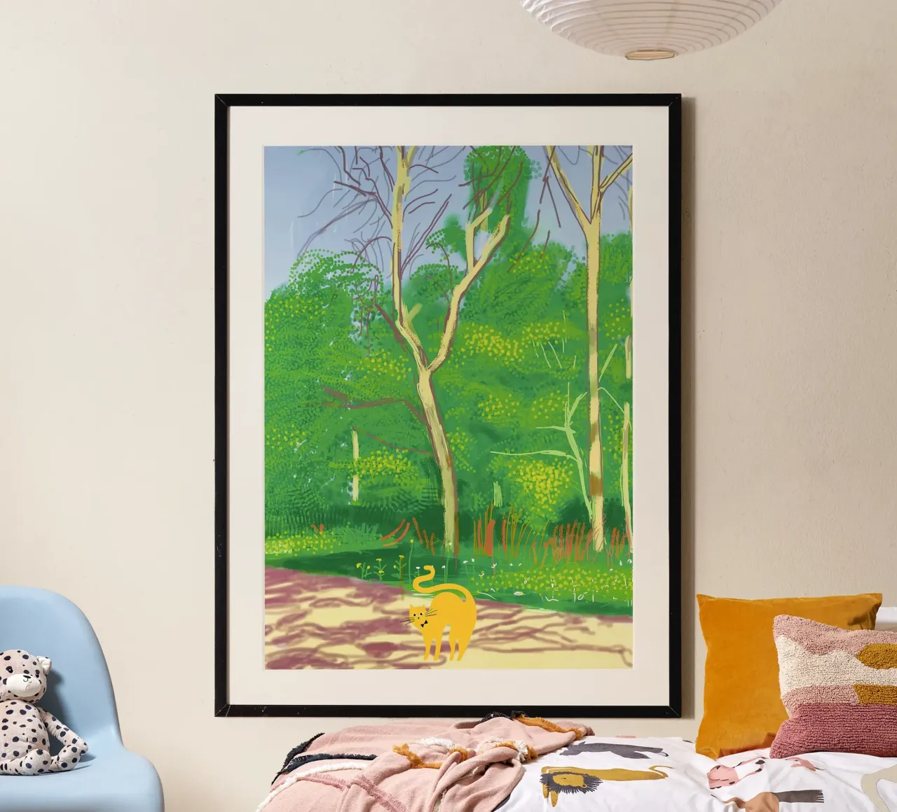 gatto yosemite poster con telaio in plastica da khanrosie