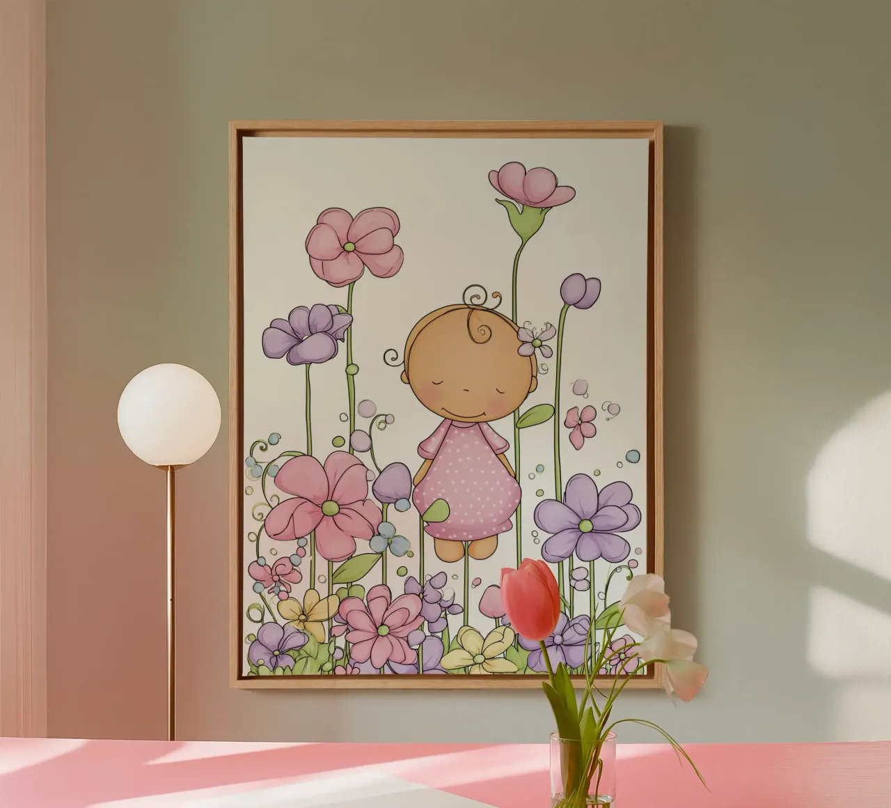 Vivaio di fiori tela con Cornice a cassetta da Imagine