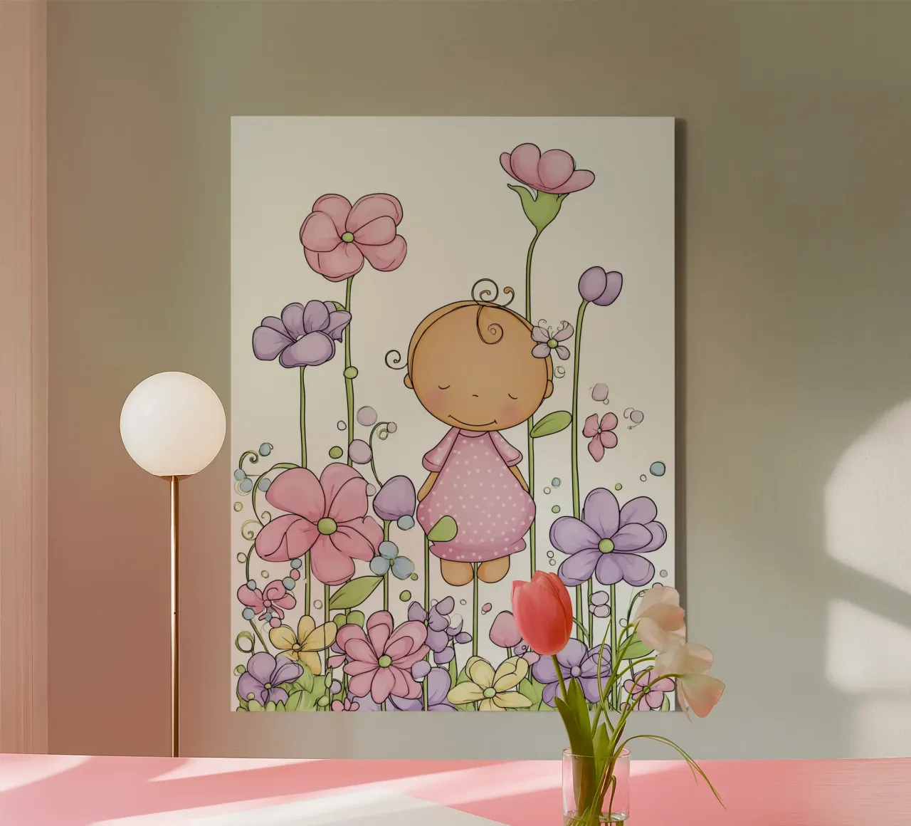 Vivaio di fiori tela con Cornice a cassetta da Imagine