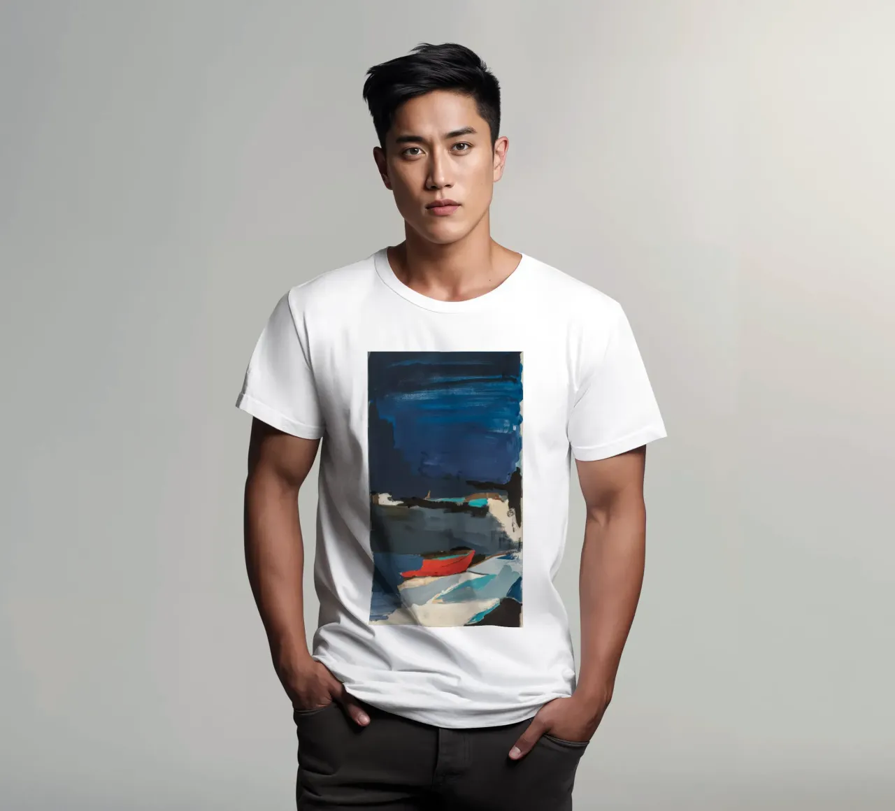 Orizzonte Azzurro Calma t-shirt da Sublime Layers