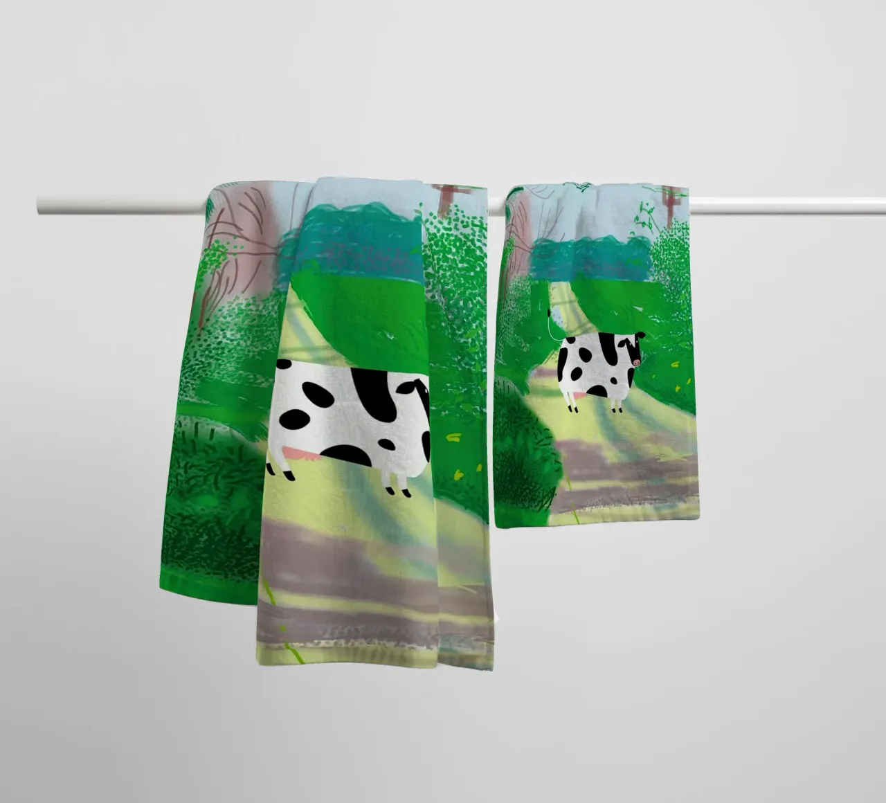 mucca yosemite asciugamano da bagno da khanrosie