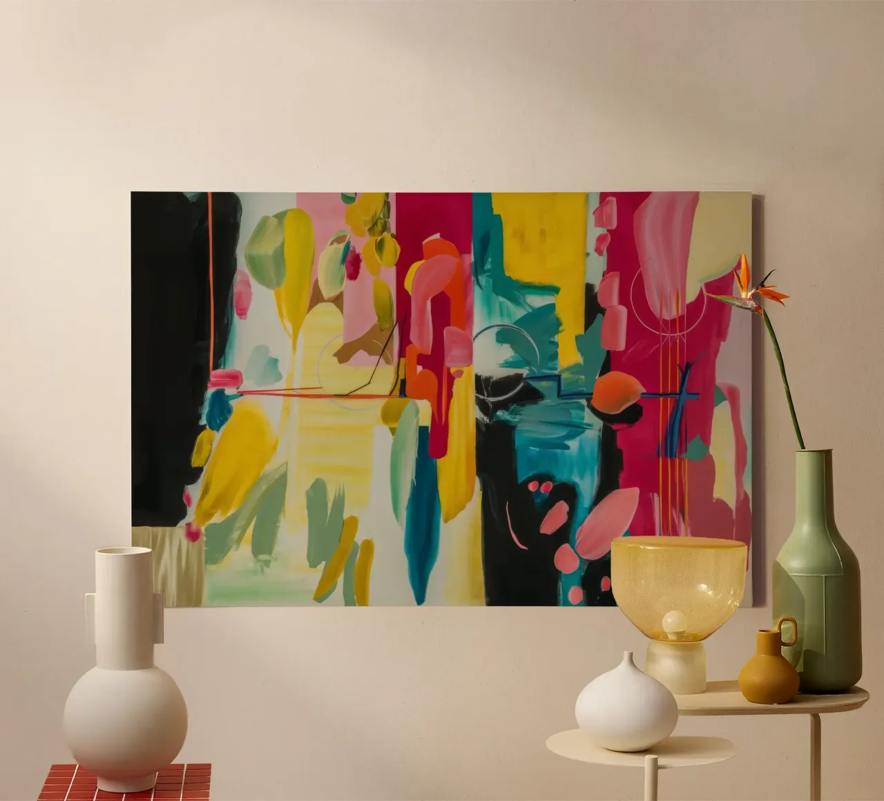 Chromatic Twin Burst canvas by Sublime Layers