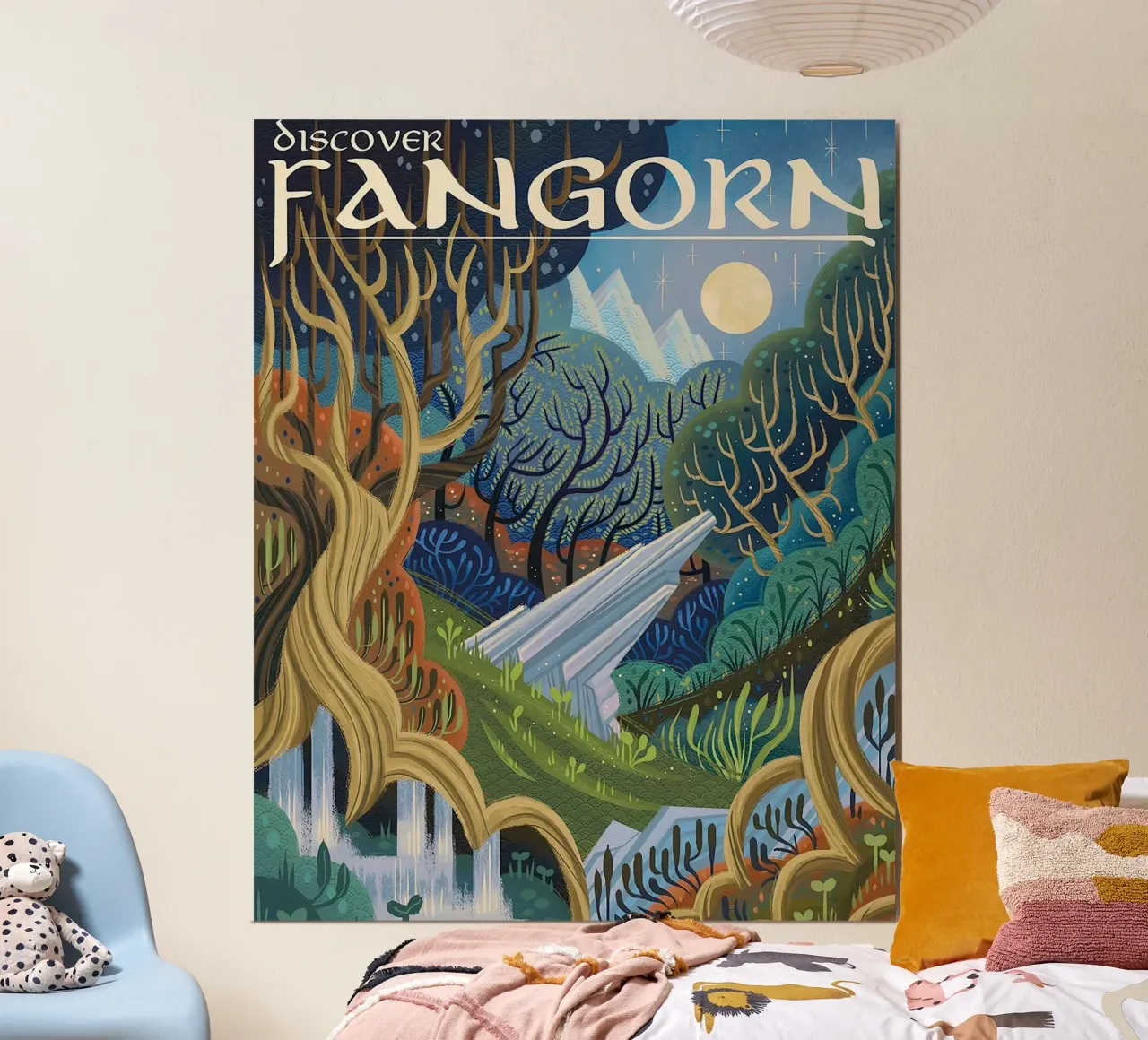 Scoprire Fangorn poster con telaio in alluminio da Junkie Movie