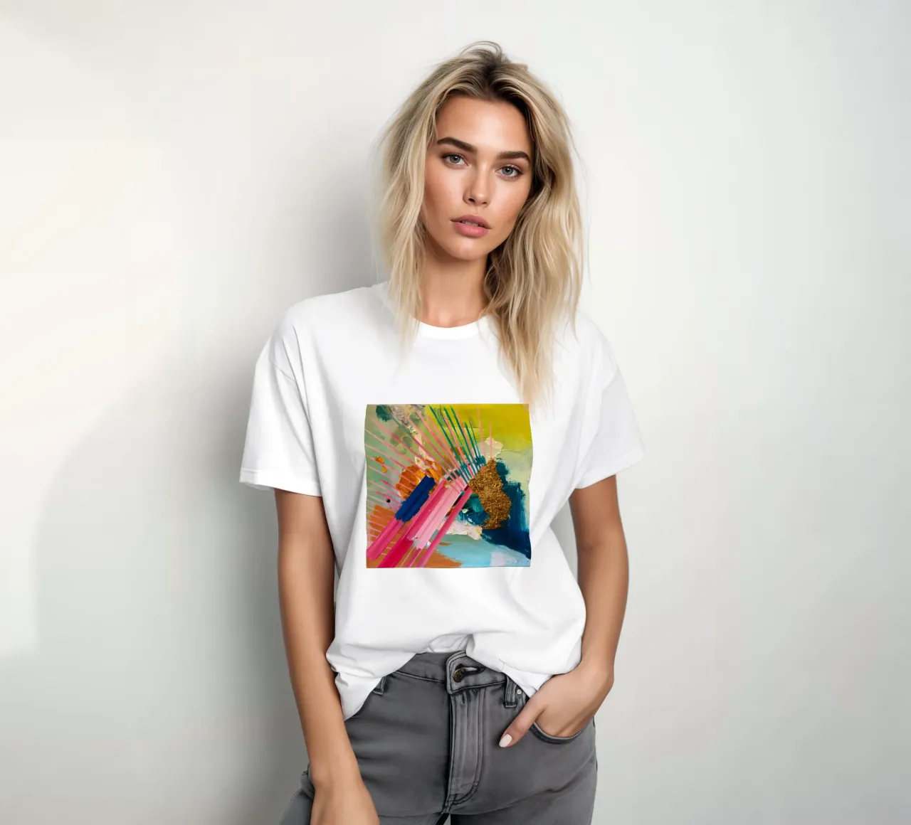 Esplosione di raggi dorati t-shirt da Sublime Layers