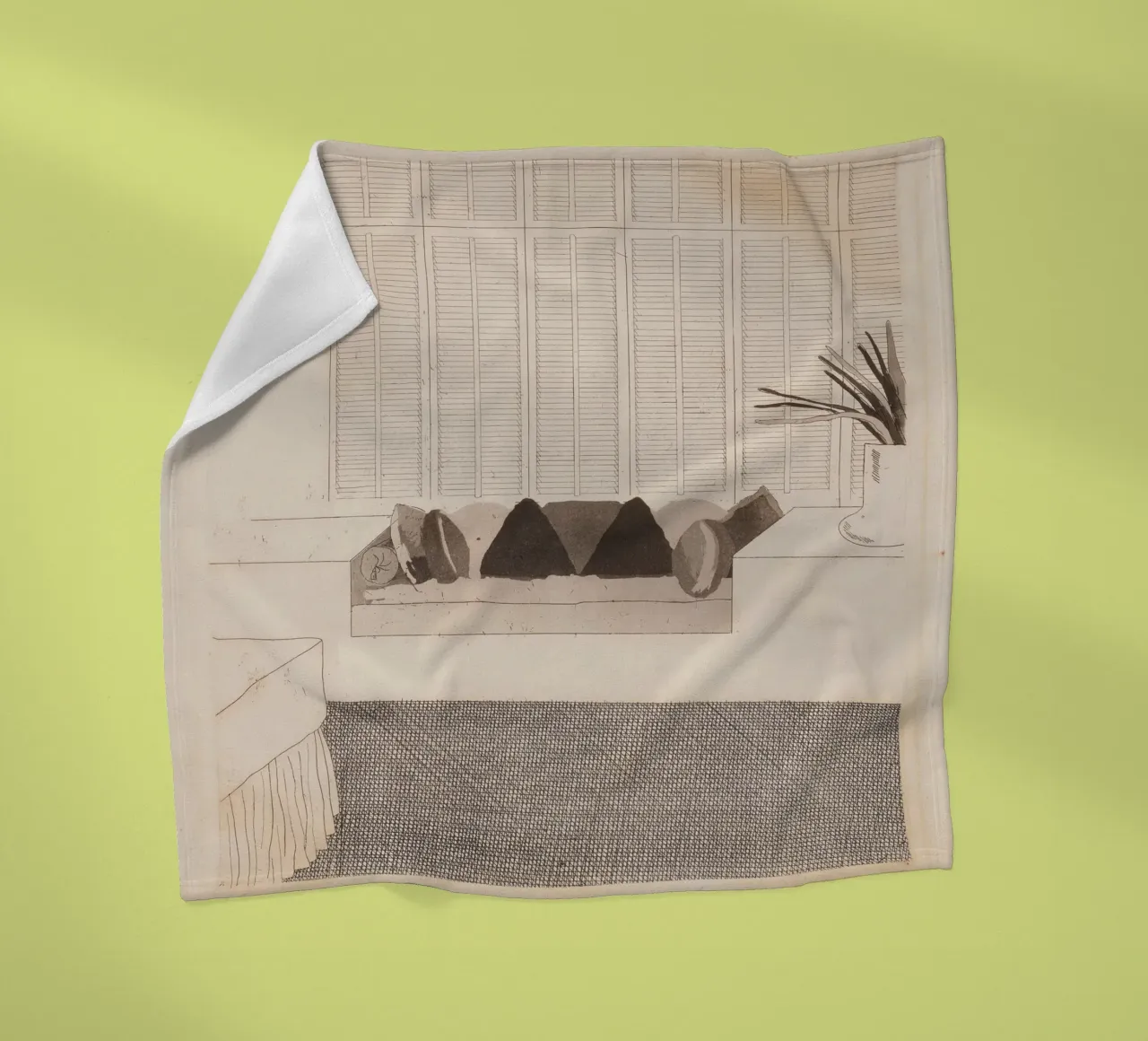 cuscini di david hockney 1968 coperta in pile da khanrosie