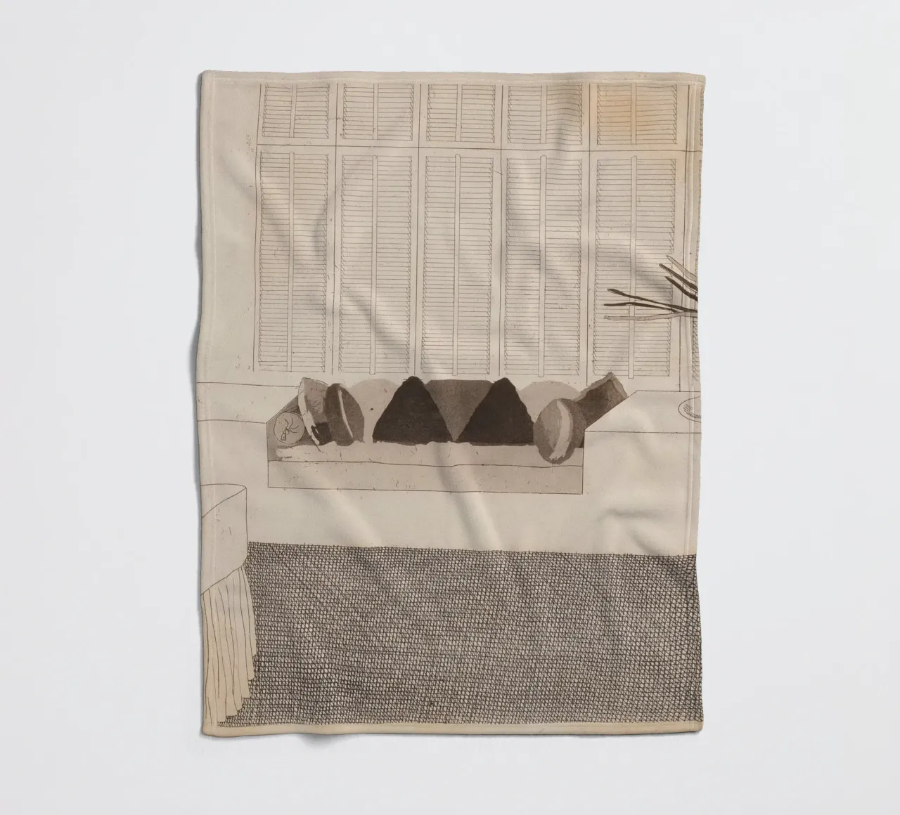 cuscini di david hockney 1968 coperta in pile da khanrosie