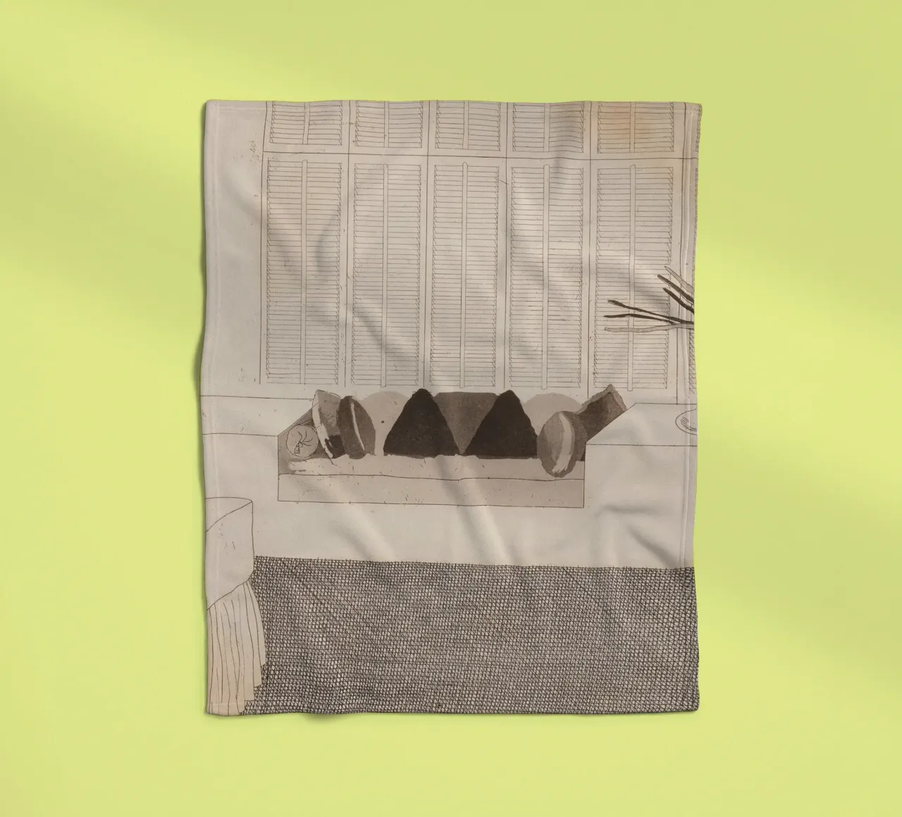 cuscini di david hockney 1968 coperta in pile da khanrosie