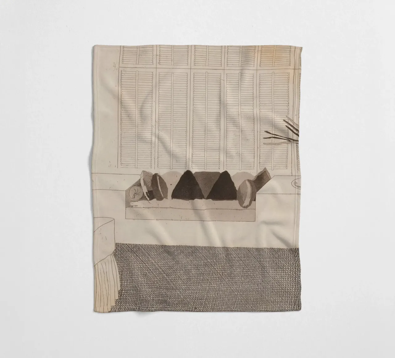 cuscini di david hockney 1968 coperta in pile da khanrosie
