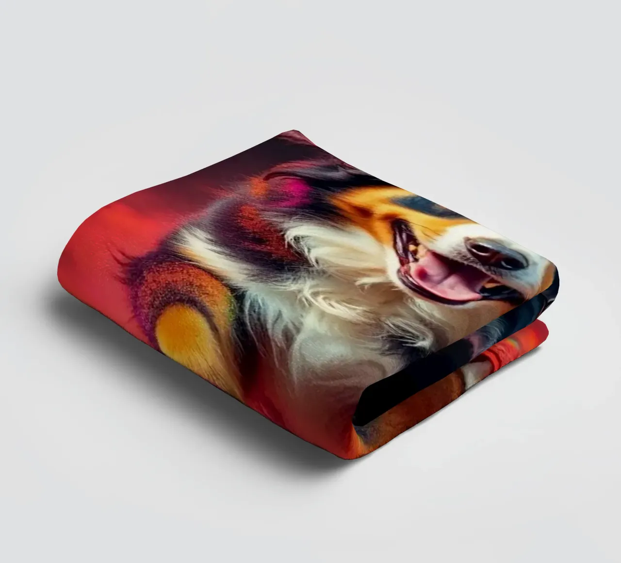 The colorful Bernese Mountain Dog #80 towel by Yumis.Beargang.and.Me