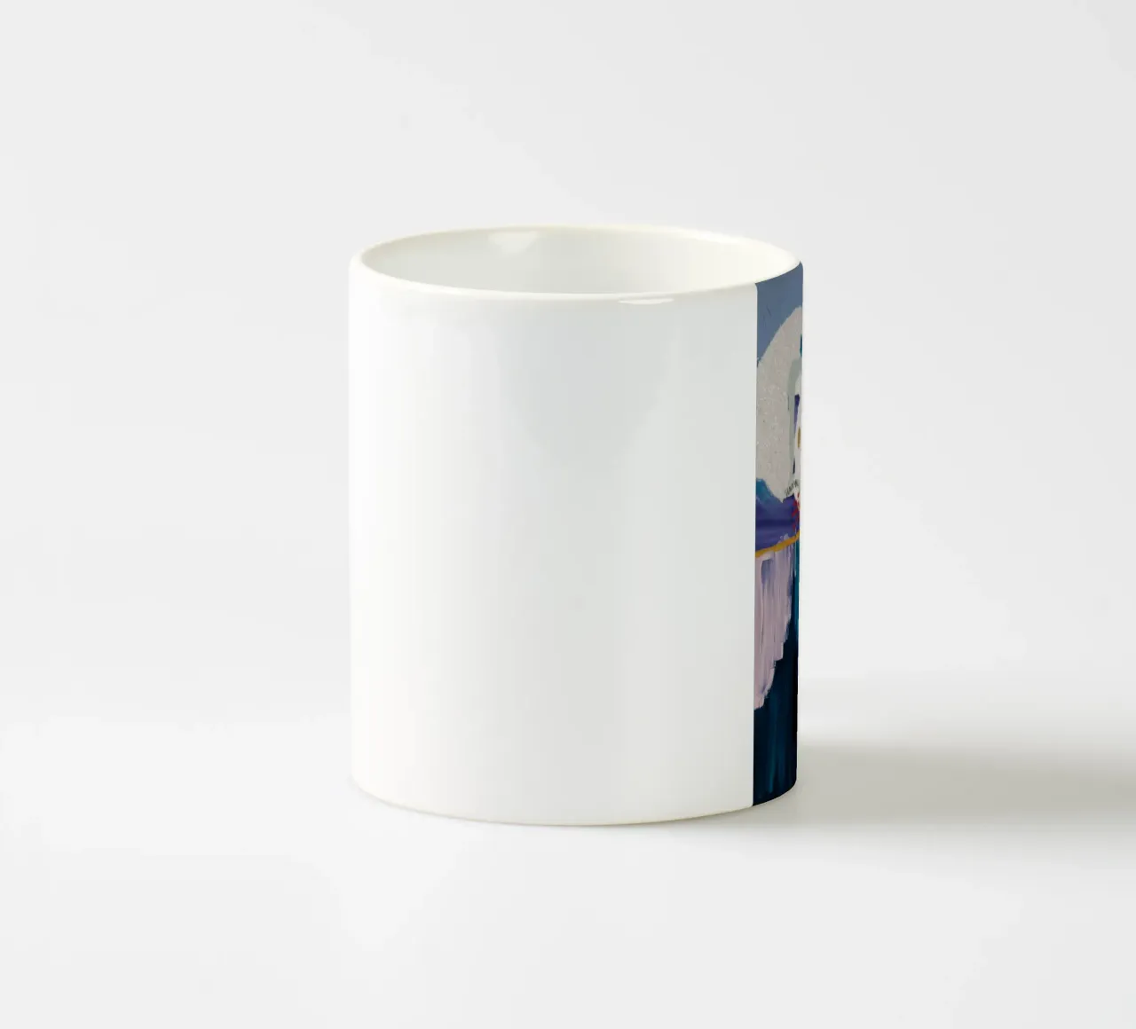 Azure Geometric Rift tazza in ceramica da Sublime Layers