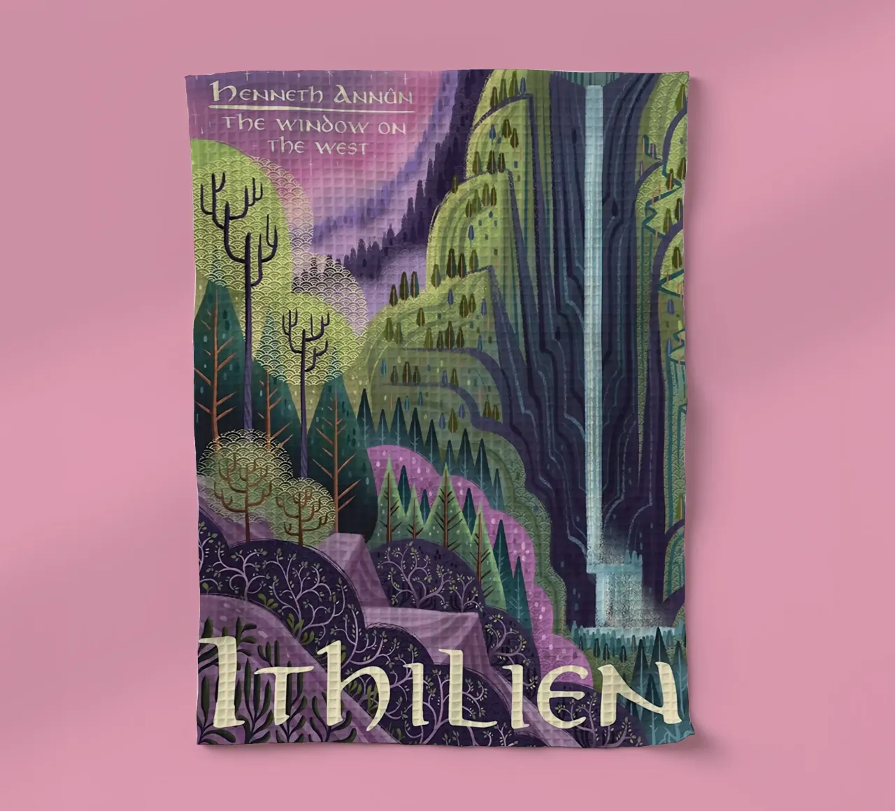 Ithilien Henneth Annun The Window on the West tea towel by Junkie Movie