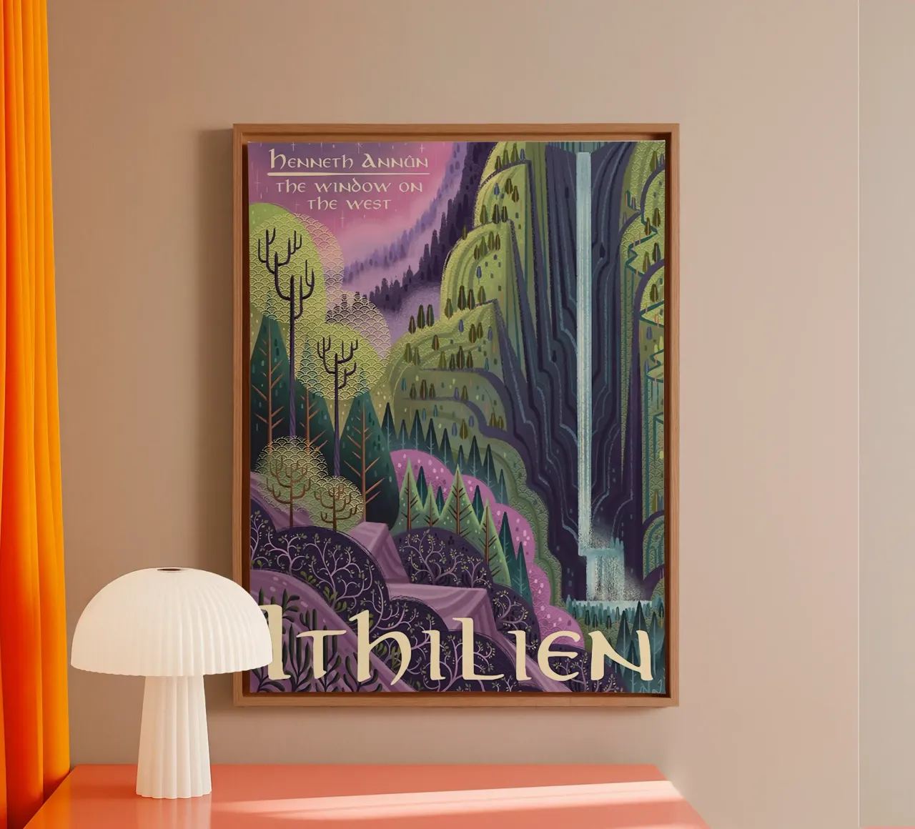 Ithilien Henneth Annun The Window on the West canvas with Floater frame by Junkie Movie