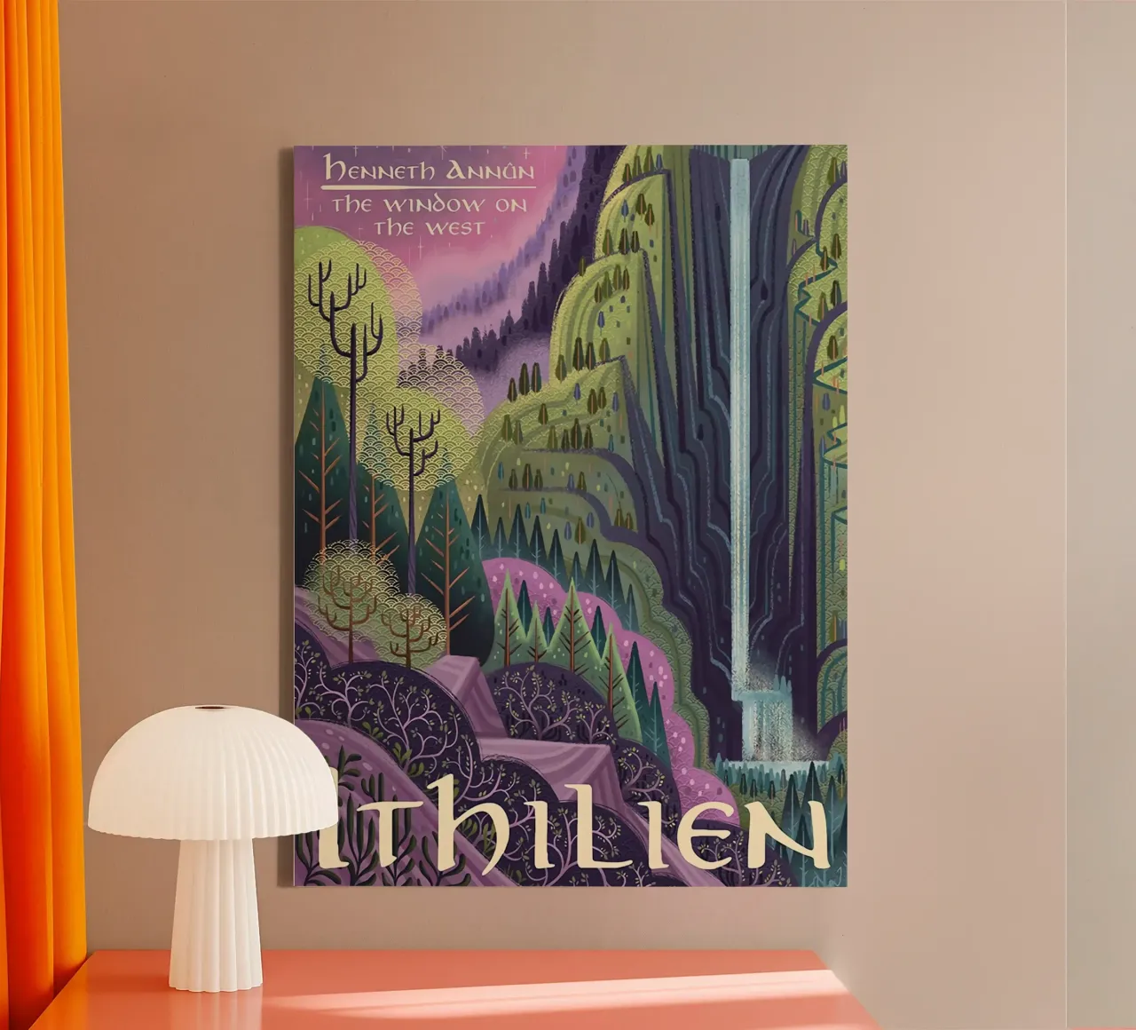 Ithilien Henneth Annun The Window on the West canvas with Floater frame by Junkie Movie