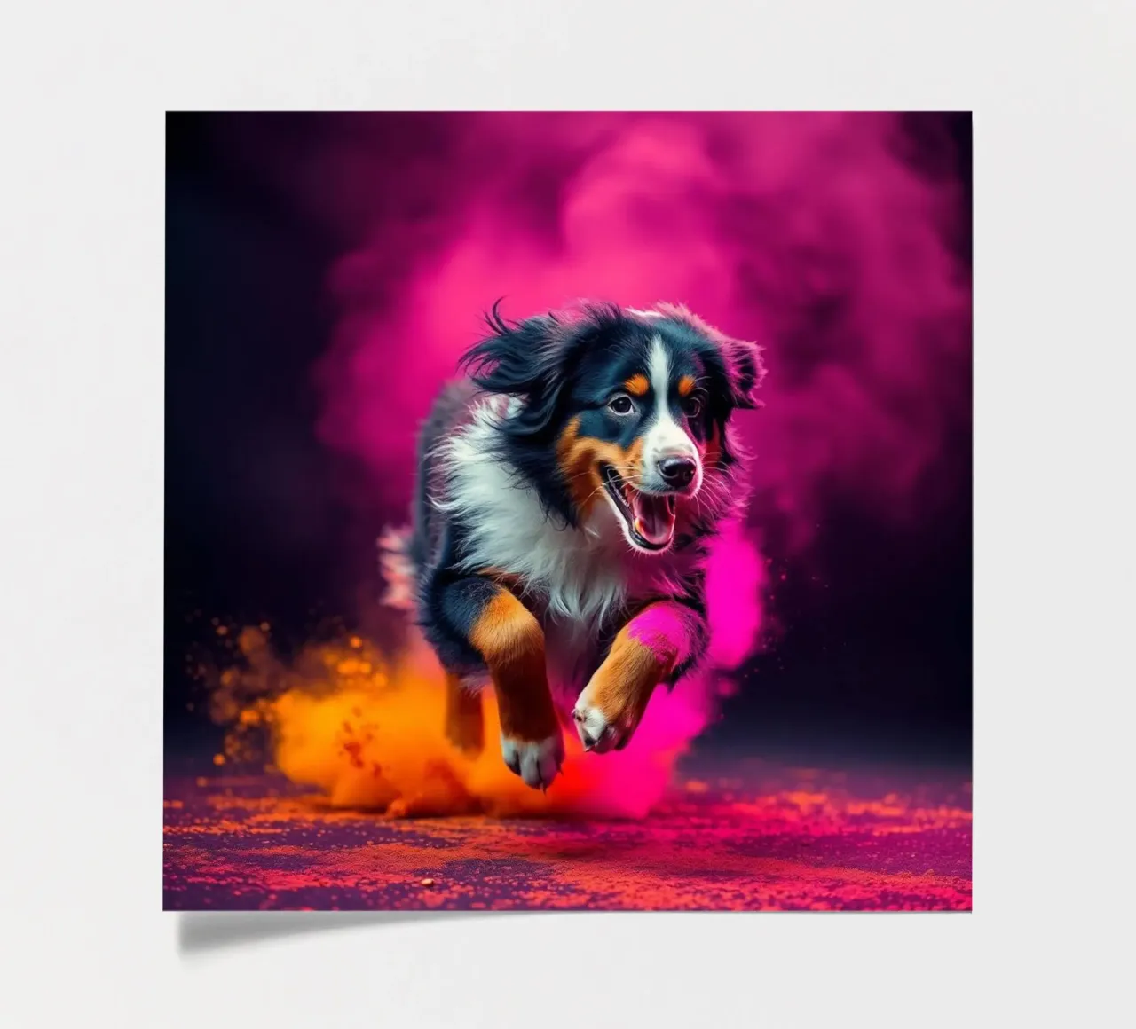 The colorful Bernese Mountain Dog #81 sticker sheet by Yumis.Beargang.and.Me