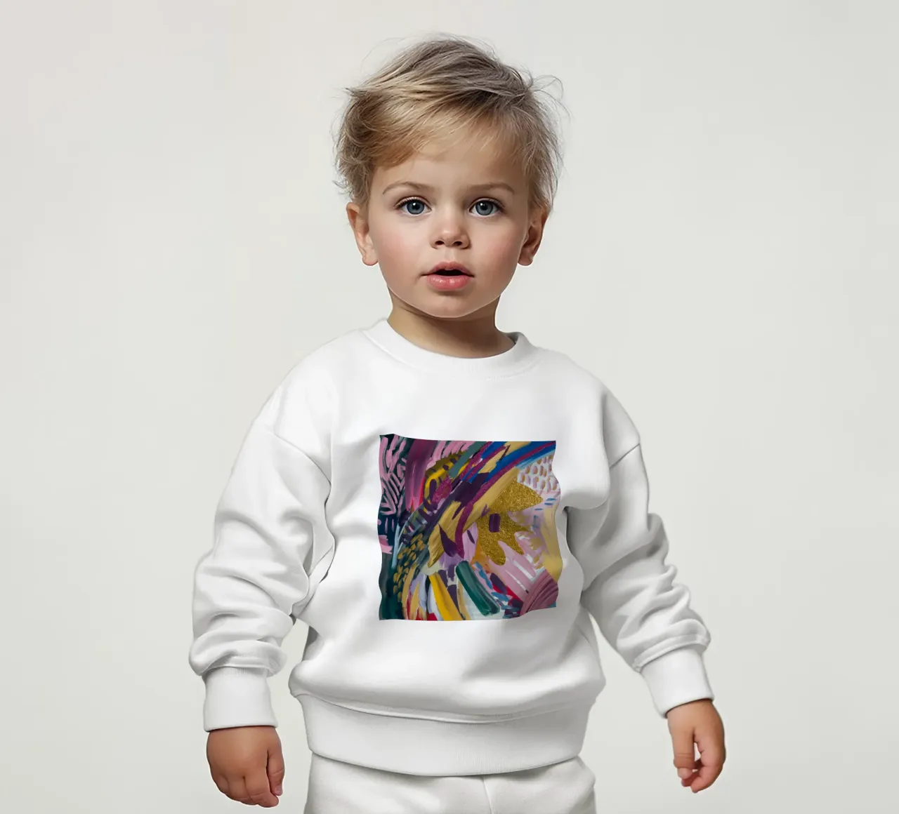Fioritura del vortice d'oro felpa neonato da Sublime Layers