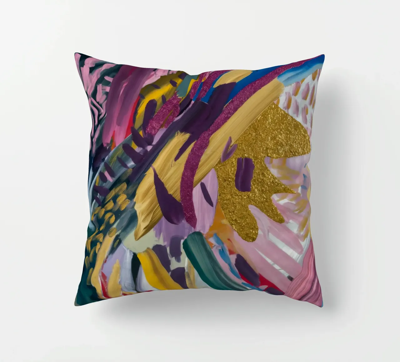 Fioritura del vortice d'oro cuscino da Sublime Layers