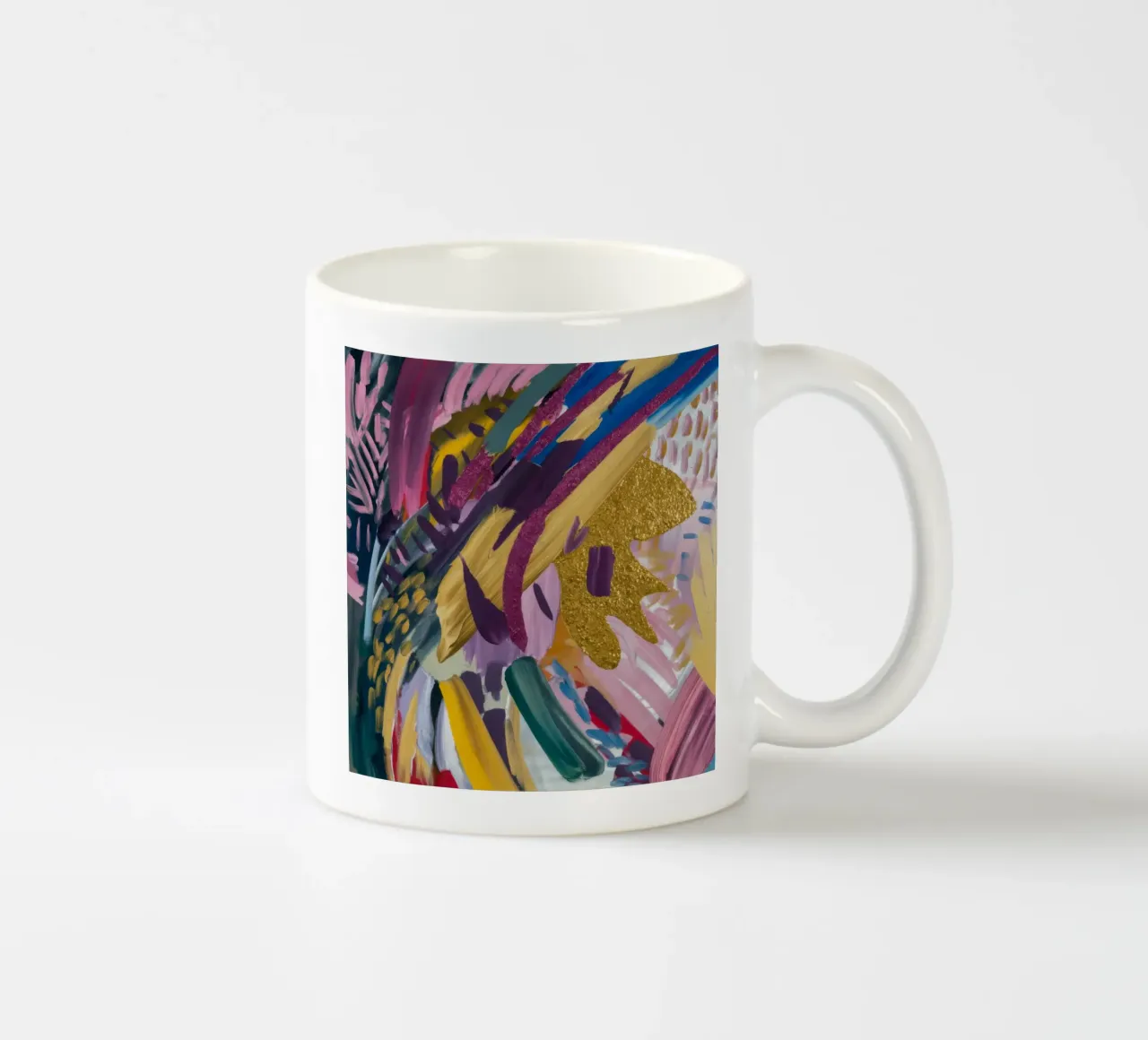 Fioritura del vortice d'oro tazza in ceramica da Sublime Layers
