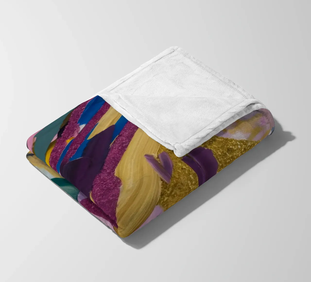 Golden Vortex Bloom fleece blanket by Sublime Layers