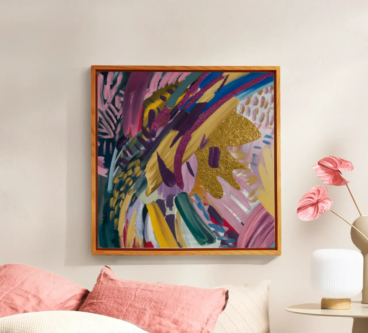 Fioritura del vortice d'oro plexiglass da Sublime Layers