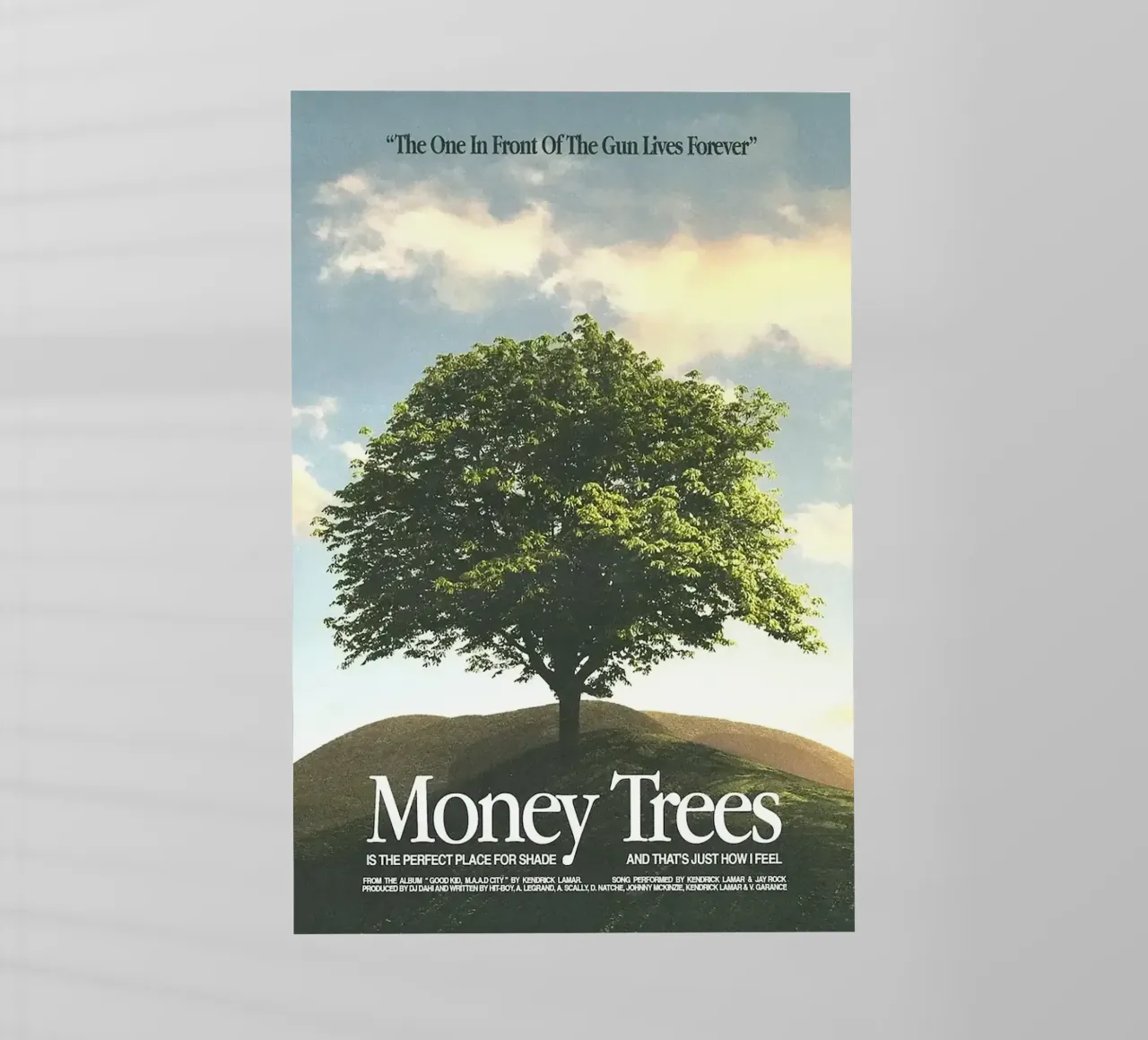 Money Trees — Kendrick Lamar pellicola backlit da Attaboy Dsgn