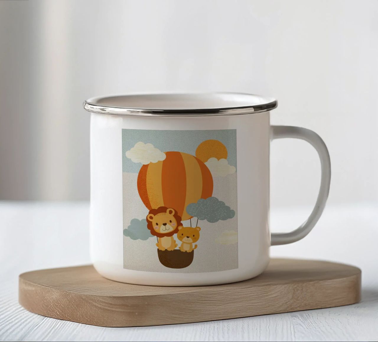 Vivaio di mongolfiere tazza in smalto da Imagine