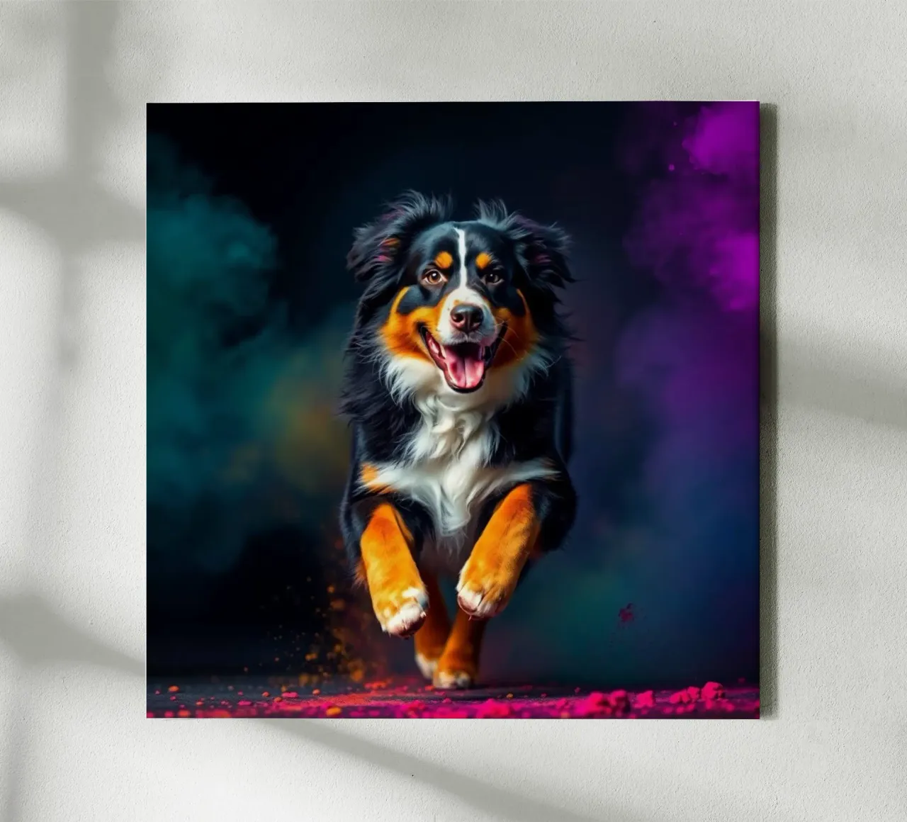The colorful Bernese Mountain Dog #82 canvas by Yumis.Beargang.and.Me
