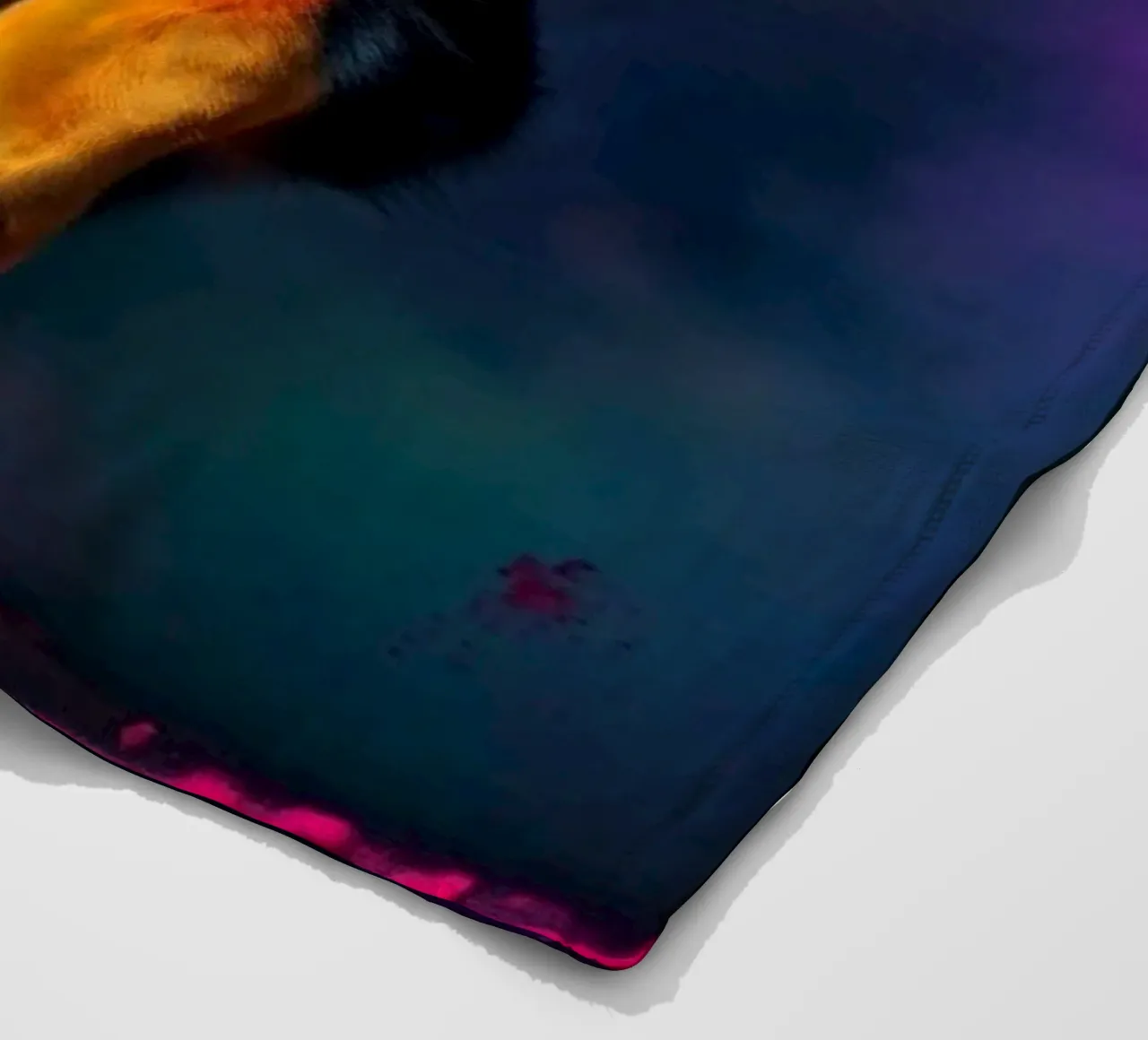 The colorful Bernese Mountain Dog #82 fleece blanket by Yumis.Beargang.and.Me