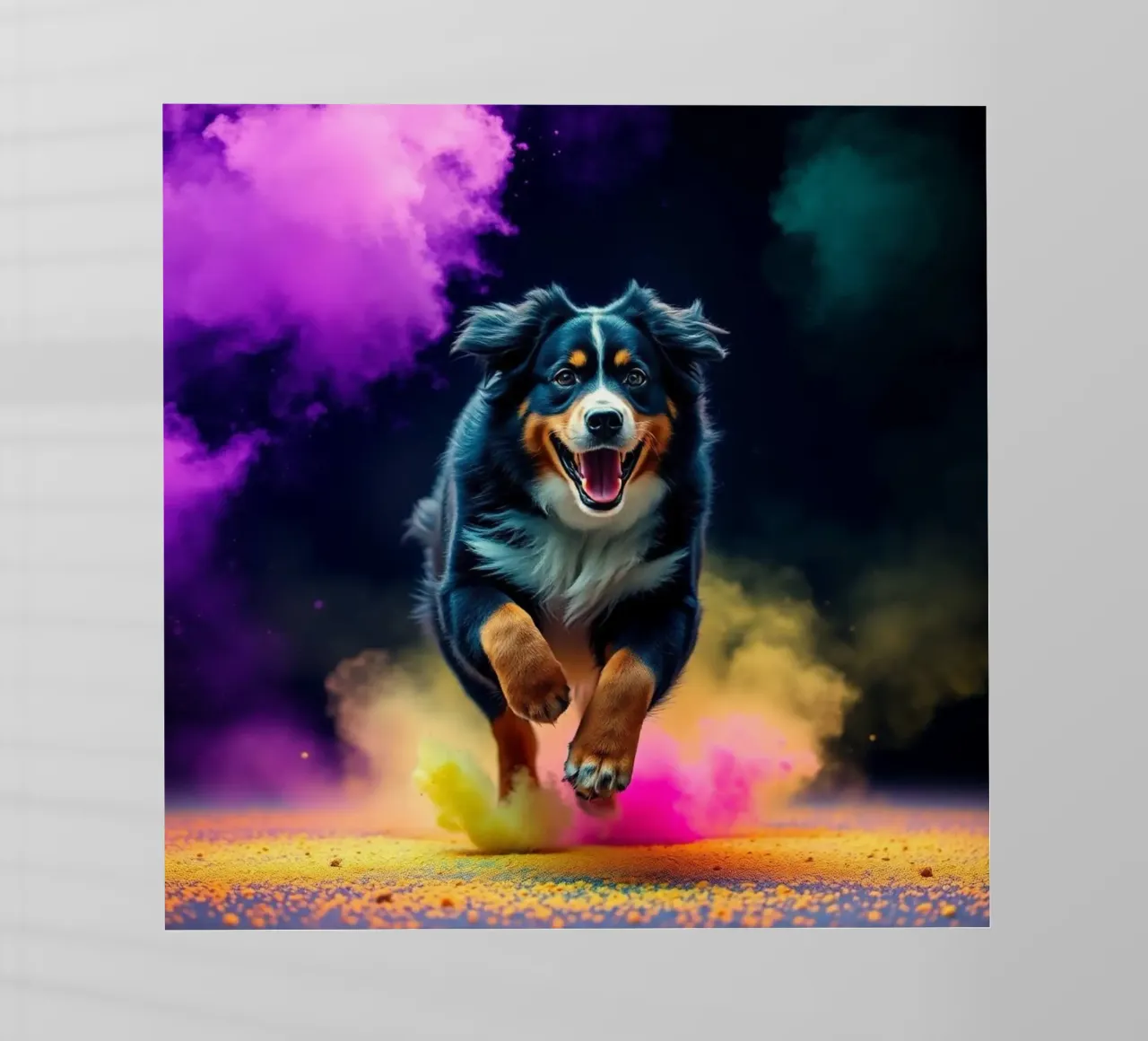 The colorful Bernese Mountain Dog #83 backlit film by Yumis.Beargang.and.Me