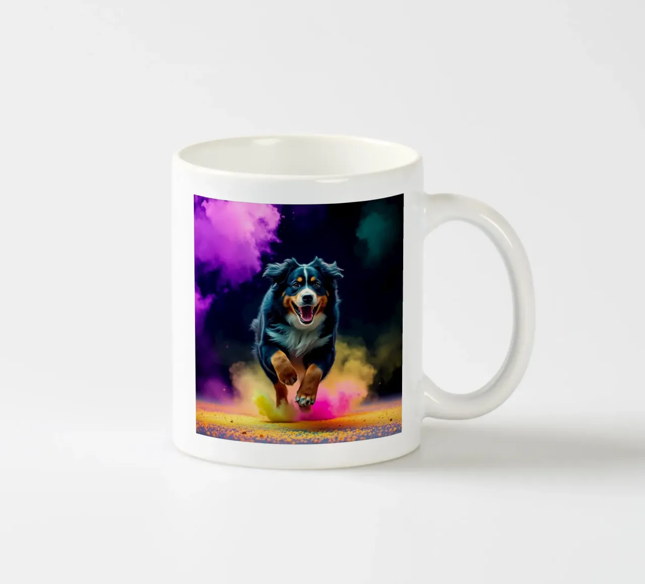 The colorful Bernese Mountain Dog #83 ceramic mug by Yumis.Beargang.and.Me