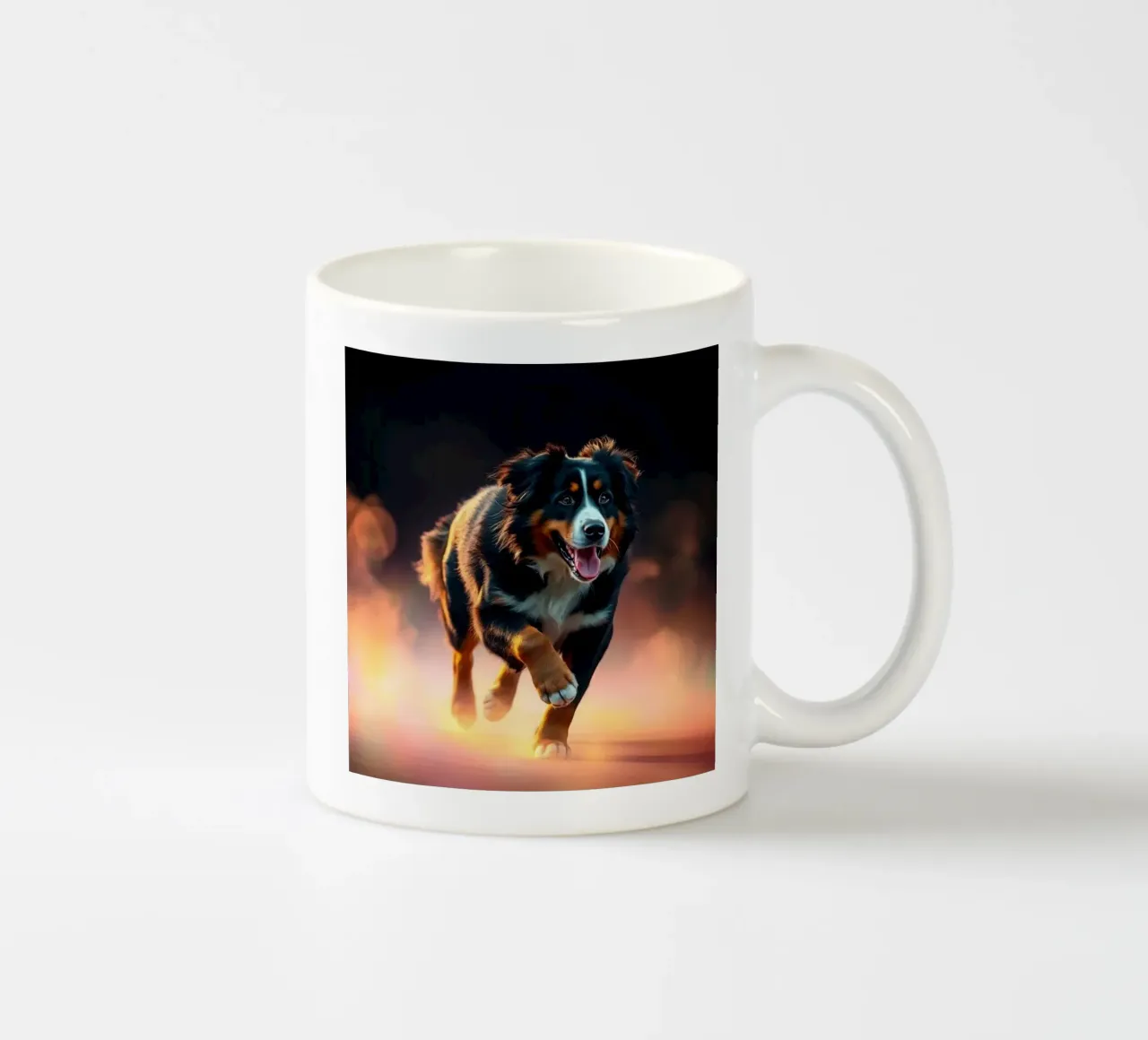 The colorful Bernese Mountain Dog #84 ceramic mug by Yumis.Beargang.and.Me