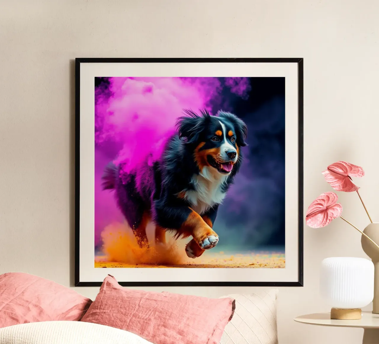 The colorful Bernese Mountain Dog #85 hahnemühle by Yumis.Beargang.and.Me