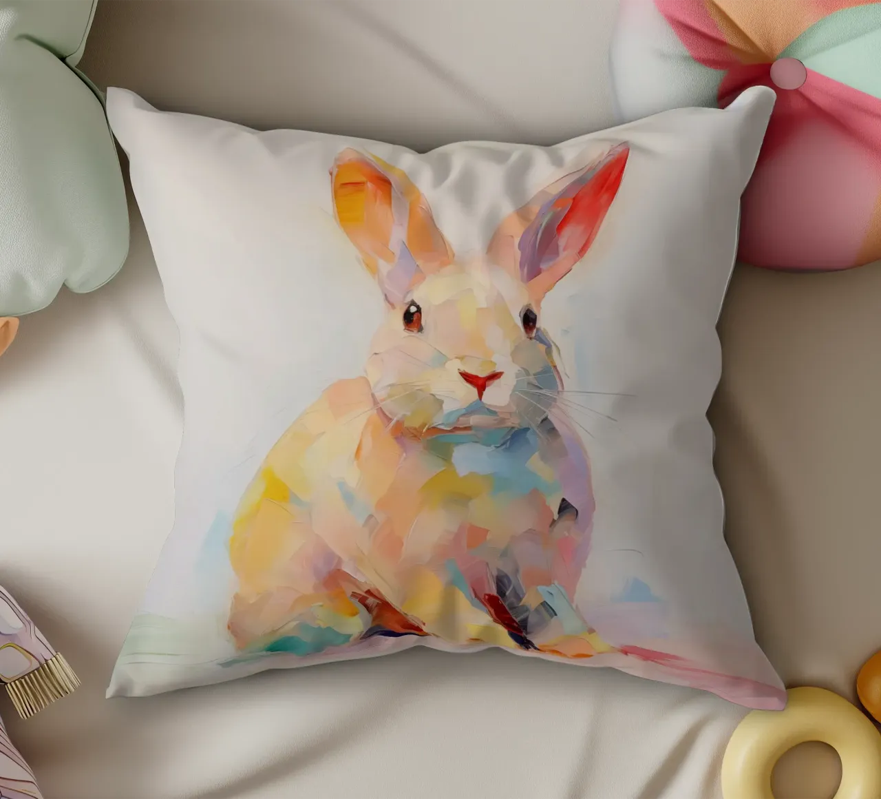 Vivaio di conigli cuscino da Imagine